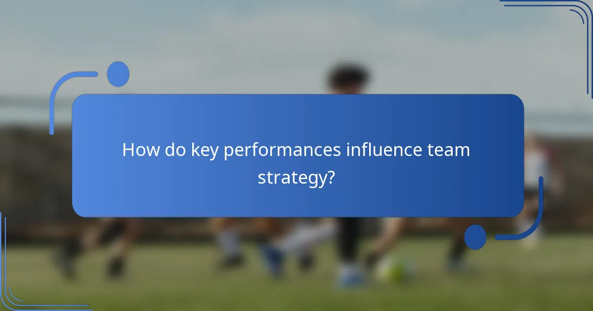 How do key performances influence team strategy?