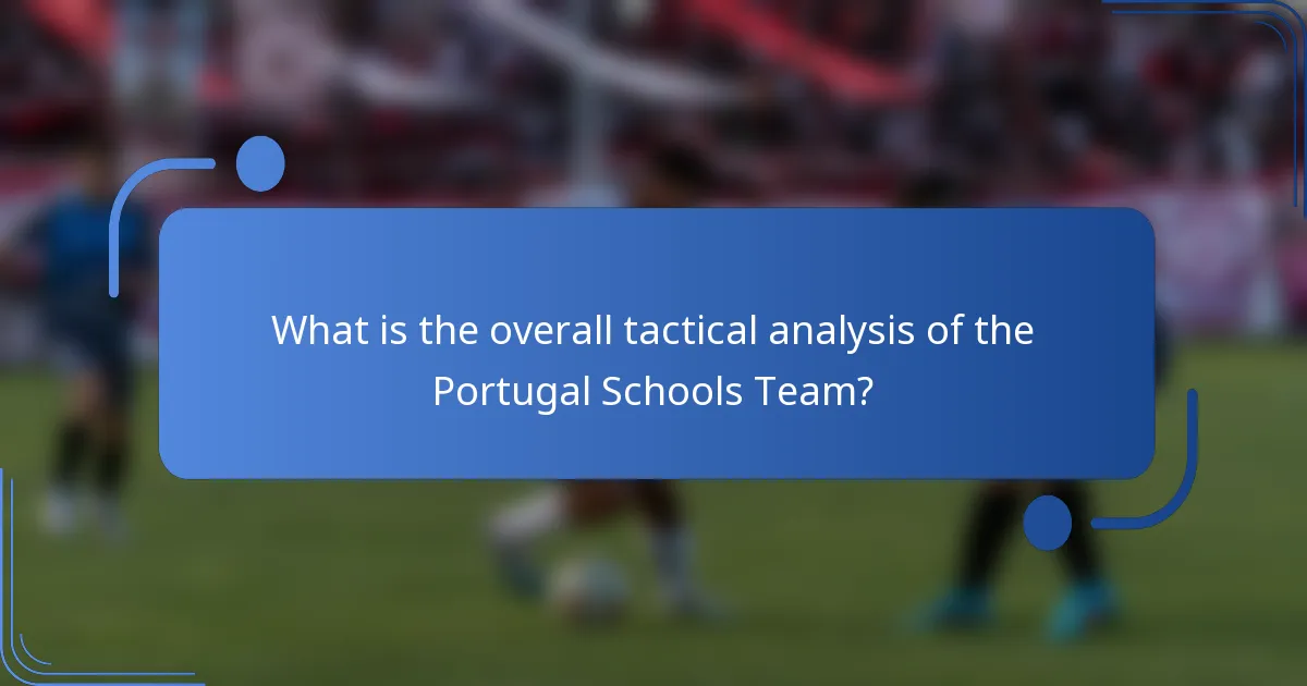What is the overall tactical analysis of the Portugal Schools Team?